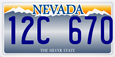 NV license plate 12C670