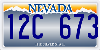 NV license plate 12C673