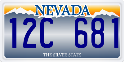 NV license plate 12C681