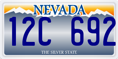 NV license plate 12C692