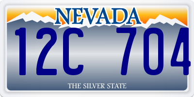 NV license plate 12C704