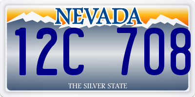 NV license plate 12C708