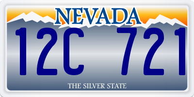 NV license plate 12C721