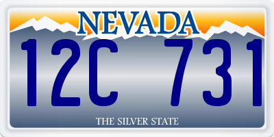 NV license plate 12C731