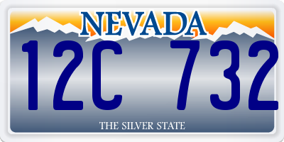 NV license plate 12C732