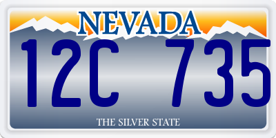 NV license plate 12C735