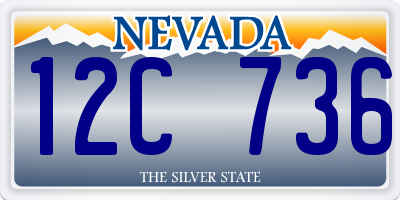 NV license plate 12C736