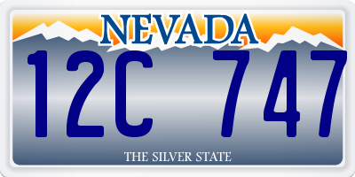 NV license plate 12C747