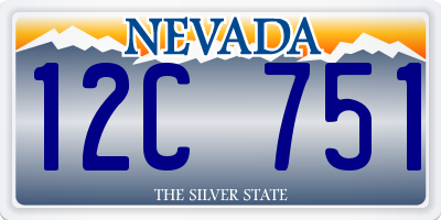 NV license plate 12C751