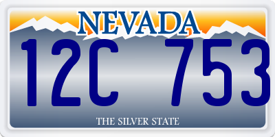 NV license plate 12C753