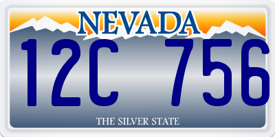 NV license plate 12C756