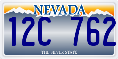 NV license plate 12C762