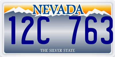 NV license plate 12C763