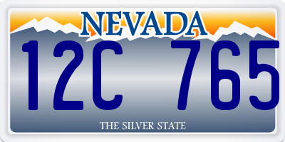 NV license plate 12C765