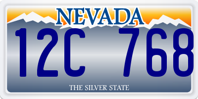 NV license plate 12C768