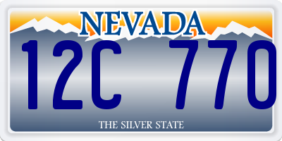 NV license plate 12C770