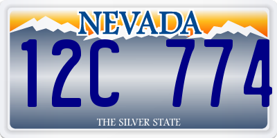 NV license plate 12C774