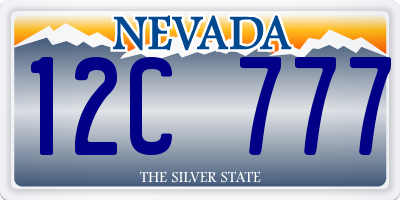 NV license plate 12C777