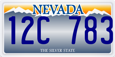 NV license plate 12C783