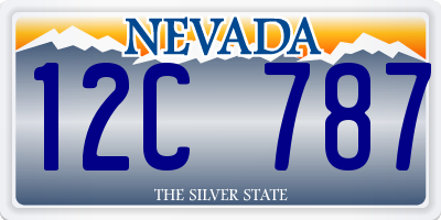 NV license plate 12C787