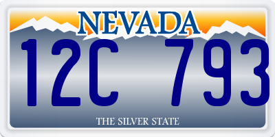 NV license plate 12C793