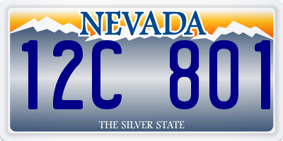 NV license plate 12C801