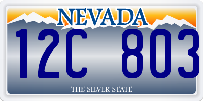 NV license plate 12C803
