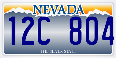 NV license plate 12C804