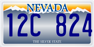 NV license plate 12C824