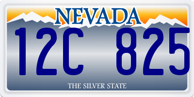 NV license plate 12C825