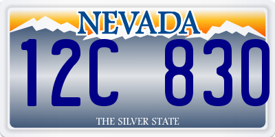 NV license plate 12C830