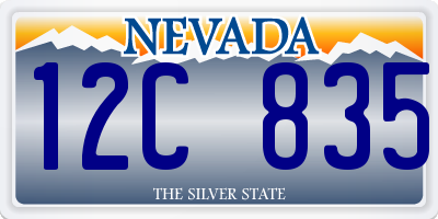 NV license plate 12C835