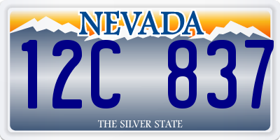 NV license plate 12C837