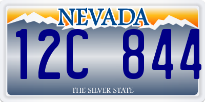 NV license plate 12C844