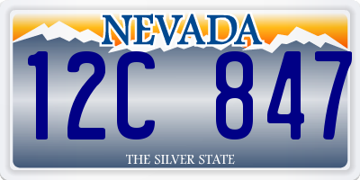 NV license plate 12C847