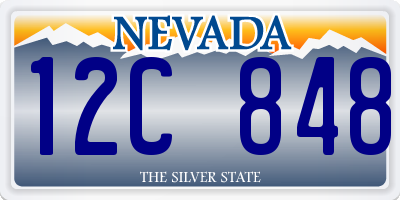 NV license plate 12C848