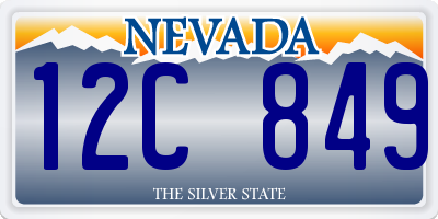 NV license plate 12C849