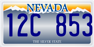 NV license plate 12C853