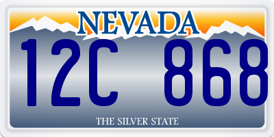 NV license plate 12C868