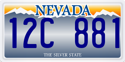 NV license plate 12C881