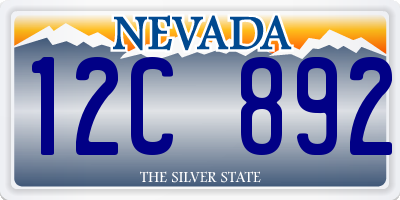 NV license plate 12C892