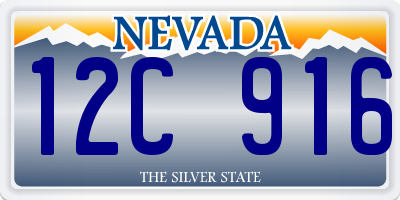 NV license plate 12C916