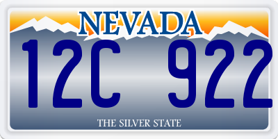 NV license plate 12C922