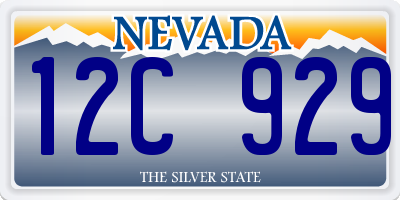 NV license plate 12C929