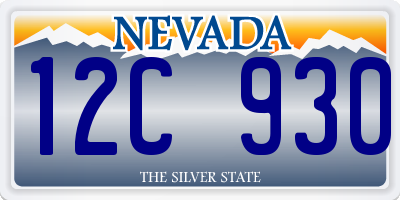 NV license plate 12C930
