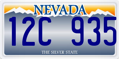 NV license plate 12C935