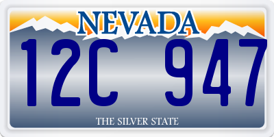 NV license plate 12C947
