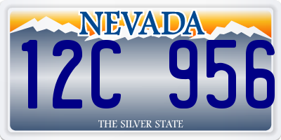NV license plate 12C956