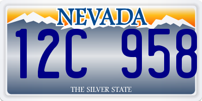 NV license plate 12C958