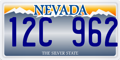 NV license plate 12C962